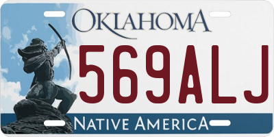 OK license plate 569ALJ