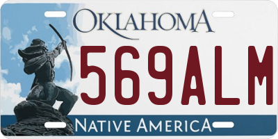 OK license plate 569ALM