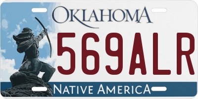 OK license plate 569ALR