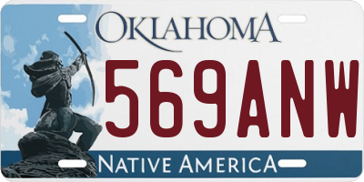 OK license plate 569ANW