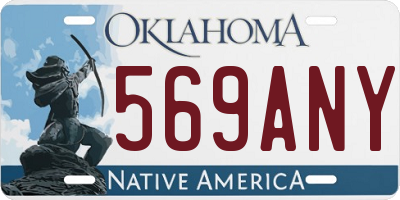 OK license plate 569ANY
