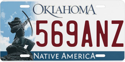 OK license plate 569ANZ