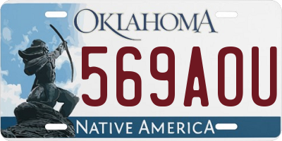 OK license plate 569AOU