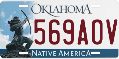OK license plate 569AOV