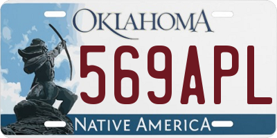 OK license plate 569APL