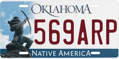 OK license plate 569ARP