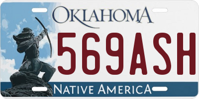 OK license plate 569ASH