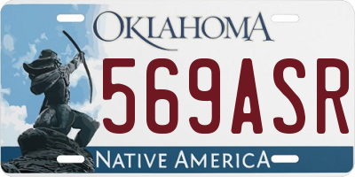 OK license plate 569ASR