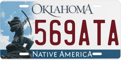 OK license plate 569ATA