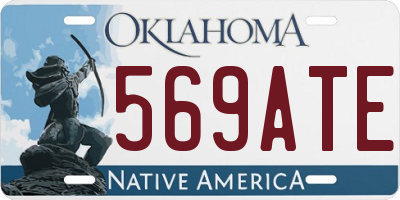 OK license plate 569ATE