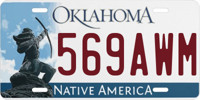 OK license plate 569AWM
