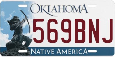 OK license plate 569BNJ