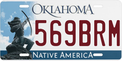 OK license plate 569BRM