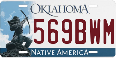OK license plate 569BWM
