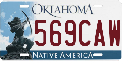 OK license plate 569CAW
