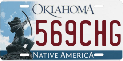 OK license plate 569CHG