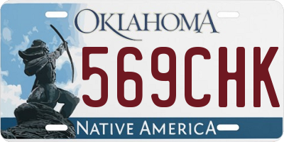 OK license plate 569CHK