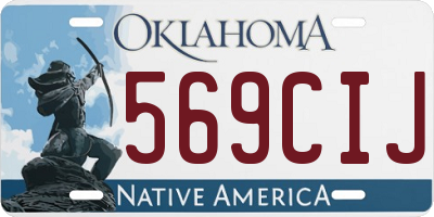 OK license plate 569CIJ
