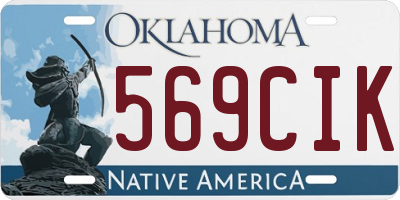 OK license plate 569CIK
