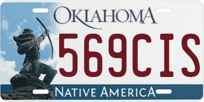 OK license plate 569CIS