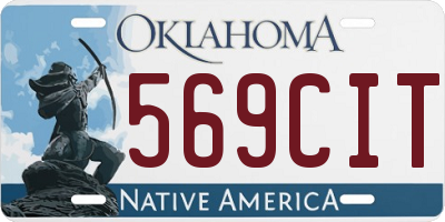 OK license plate 569CIT