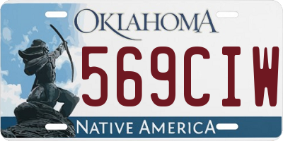 OK license plate 569CIW