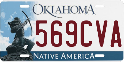 OK license plate 569CVA