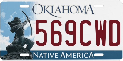 OK license plate 569CWD