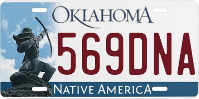 OK license plate 569DNA