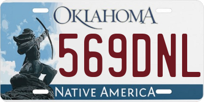 OK license plate 569DNL