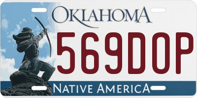 OK license plate 569DOP