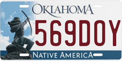 OK license plate 569DOY