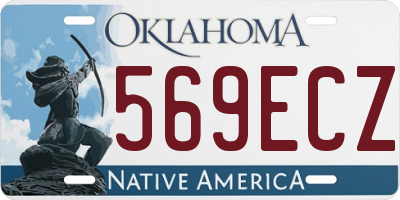 OK license plate 569ECZ