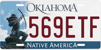 OK license plate 569ETF