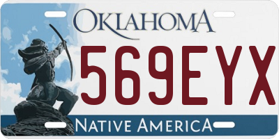 OK license plate 569EYX