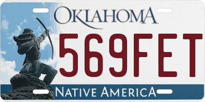OK license plate 569FET