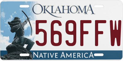 OK license plate 569FFW
