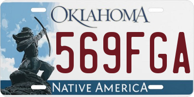 OK license plate 569FGA