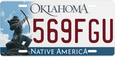OK license plate 569FGU