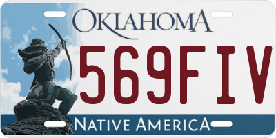 OK license plate 569FIV