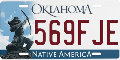OK license plate 569FJE