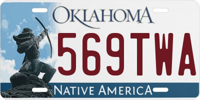 OK license plate 569TWA