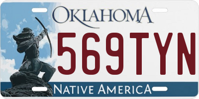 OK license plate 569TYN