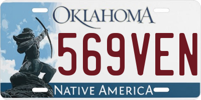 OK license plate 569VEN