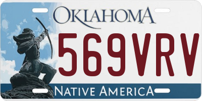 OK license plate 569VRV