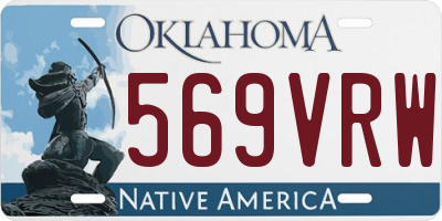 OK license plate 569VRW