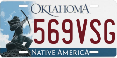 OK license plate 569VSG