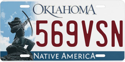 OK license plate 569VSN