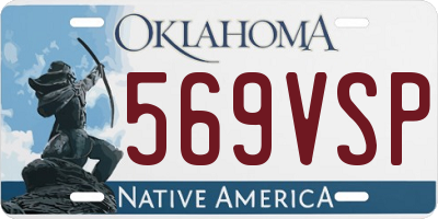 OK license plate 569VSP