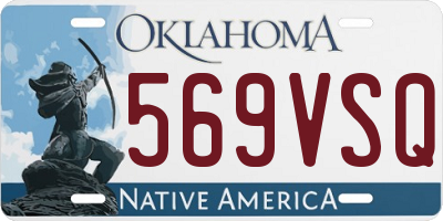 OK license plate 569VSQ